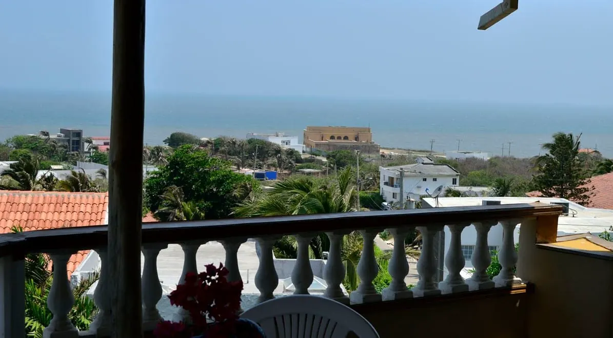 Vista al mar Caribe desde el balcón de la propiedad